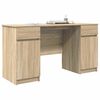 vidaXL Desk with Drawer Sonoma oak 140 x 49 x 76 cm Engineered wood