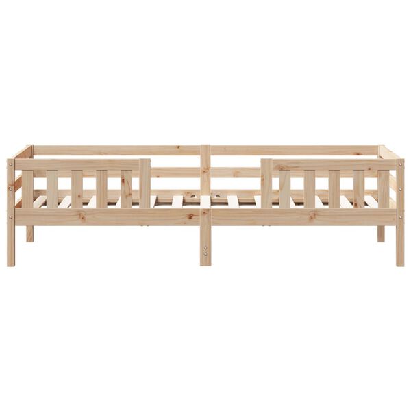 vidaXL Bed Frame 90x190 cm Single Solid Wood Pine