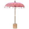 vidaXL Balinese Parasol with Base Pink 185 x 185 x 260 cm