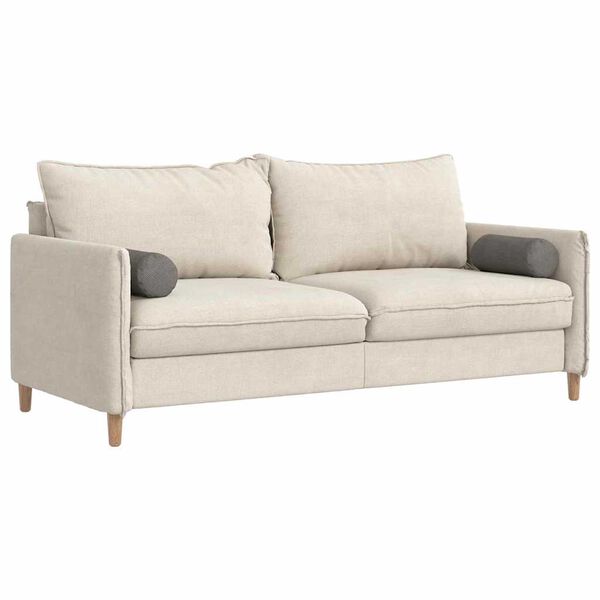 vidaXL Bolster Pillows 2 pcs Light Grey Ø 15 x 40 cm Corduroy Fabric