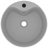 vidaXL Luxury Wash Basin with Overflow Matt Light Grey 36x13 cm Ceramic