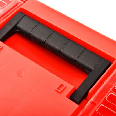 vidaXL Tool Box Plastic 462x256x242 mm Red