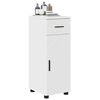 vidaXL Bathroom Cabinet with Drawer High Gloss White 30 x 35 x 80 cm