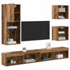 vidaXL TV Wall Units with LED 5 pcs Old Wood Engineered Wood