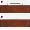 vidaXL Lawn Edging Rusty 450 x 0.05 x 25 cm Weathering Steel