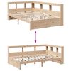 vidaXL Bookcase Bed without Mattress 120x190 cm Small Double Solid Wood Pine
