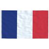 vidaXL France Flag and Pole 6.08 m Aluminium