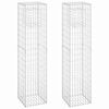 vidaXL Gabion Basket Posts 2 pcs 40x40x180 cm Iron