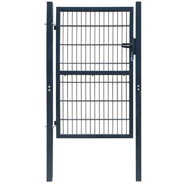 vidaXL Fence Gate Steel 100x200 cm Anthracite