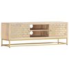 vidaXL TV Cabinet Gold 120x30x40 cm Solid Mango Wood