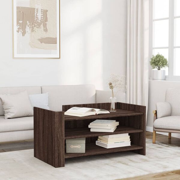 vidaXL Coffee Table Brown Oak 100x50x50 cm Engineered Wood