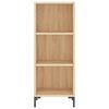 vidaXL Highboard Sonoma Oak 34.5x34x180 cm Engineered Wood