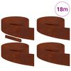 vidaXL Lawn Edging 4 pcs Rusty 450 x 0.05 x 20 cm Weathering Steel
