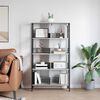 vidaXL Bookshelf Grey Sonoma 82 x 32 x 144.5 cm Engineered Wood