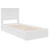 vidaXL Storage Bed with Headboard White 90 x 200 cm Engineered Wood