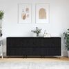 vidaXL Sideboards 3 pcs Black oak 180 x 35 x 70 cm Engineered wood