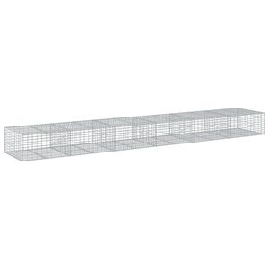 vidaXL Gabion Basket with Cover 600x100x50 cm Galvanised Iron