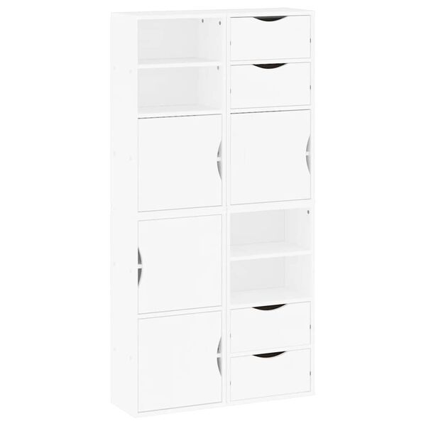 vidaXL Side Cabinets 4 pcs "ODDA" White 40x24x79 cm Solid Wood Pine