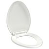 vidaXL Soft-close Toilet Seat with Quick-release Design White