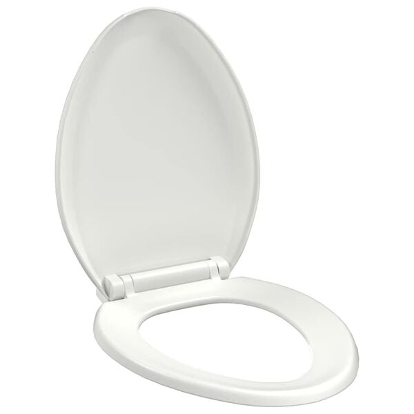 vidaXL Soft-close Toilet Seat with Quick-release Design White