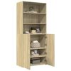 vidaXL Highboard Sonoma Oak 80x42.5x185 cm Engineered Wood