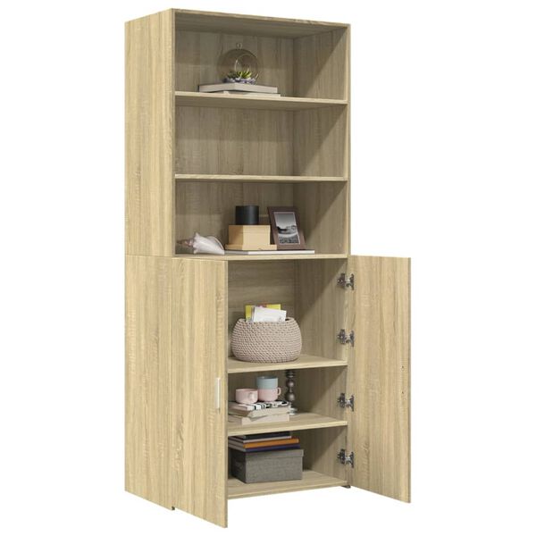 vidaXL Highboard Sonoma Oak 80x42.5x185 cm Engineered Wood