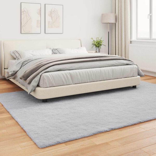 vidaXL Faux Rabbit Fur Rug Olite Grey 240 x 340 cm Polyester