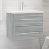 vidaXL Sink Cabinet with Built-in Basin Grey Sonoma Engineered Wood