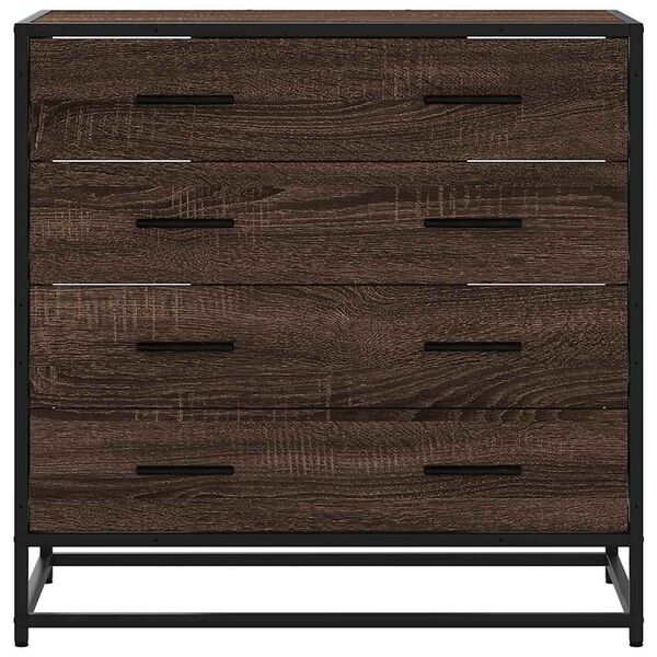vidaXL Drawer Cabinet Brown Oak 70x41x70 cm Engineered Wood