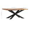 vidaXL Dining Table 180x90x76 cm Solid Acacia Wood