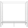 vidaXL Canopy Bed Frame without Mattress White Metal 90x200 cm