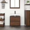 vidaXL Bathroom Basin Cabinet with Drawers Brown Oak 60x34.5x60 cm