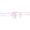 vidaXL Sliding Door Hardware Kit 183 cm Steel Black