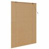vidaXL Roller Blind with Curtains Manual Brown 150 x 220 cm Bamboo