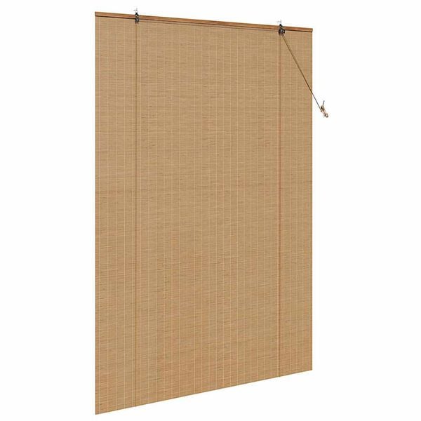 vidaXL Roller Blind with Curtains Manual Brown 150 x 220 cm Bamboo
