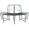 vidaXL Tree Bench 4-Seater 160 x 80 x 89 cm Steel Silver Grey