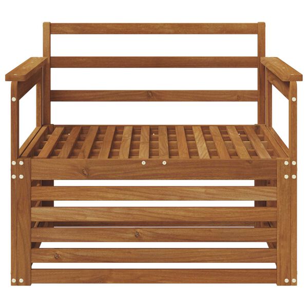 vidaXL 2 Piece Sofa with Armrests Solid Acacia Wood Natural