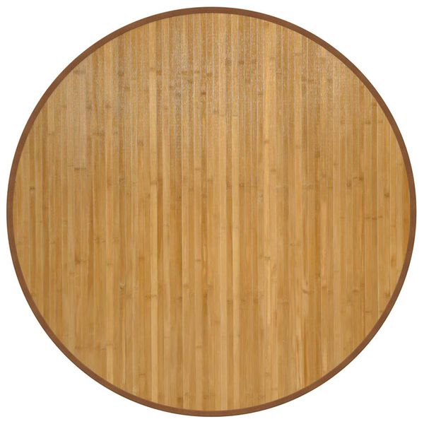 vidaXL Rug Round Natural100 cm Bamboo