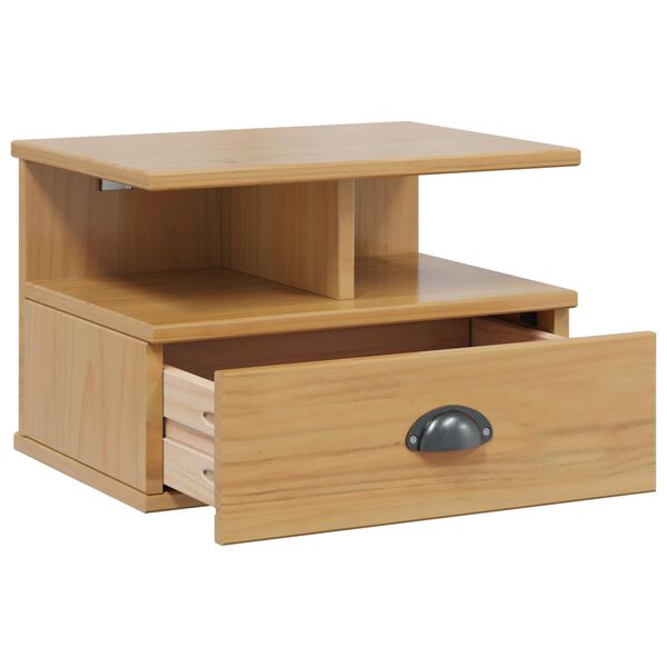 vidaXL Bedside Cabinet with Drawer Hill Honey Brown 40 x 31 x 27 cm