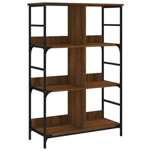 vidaXL Bookshelf Brown Oak 78.5x33x117.5 cm Engineered Wood