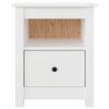 vidaXL Bedside Cabinet White 40x35x49 cm Solid Wood Pine
