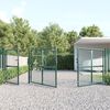 vidaXL Mesh Garden Gate Green 400x125 cm Galvanised Steel