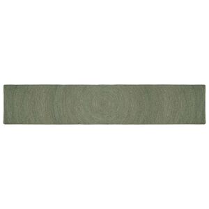 vidaXL Area Rugs Olive Green 80 x 400 cm Jute
