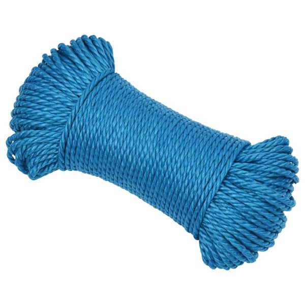 vidaXL Work Rope Blue 8 mm 100 m Polypropylene