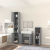 vidaXL 4 Piece Bathroom Furniture Set Grey Sonoma Engineered Wood