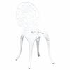 vidaXL Garden Bistro Set 3 pcs White Aluminium