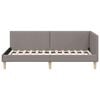 vidaXL Corner Bed Frame with Headboard Taupe 100 cm x 200 cm Velvet