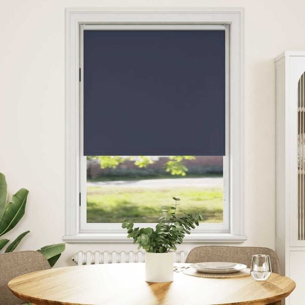 vidaXL Roller blind blackout 124.4x175 cm Fabric Width 120 cm marine