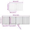 vidaXL Dog Gate with Door Foldable 10 Panels 800 cm Poplar Wood