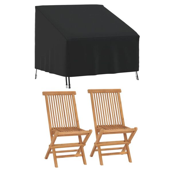 vidaXL Garden Chair Cover Black 96x79x49/74 cm 420D Oxford